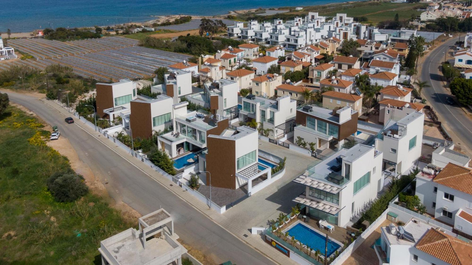 Seaview Luxury Villa Jacuzzi & Pool! 2 Min Beach Πρωταράς Εξωτερικό φωτογραφία