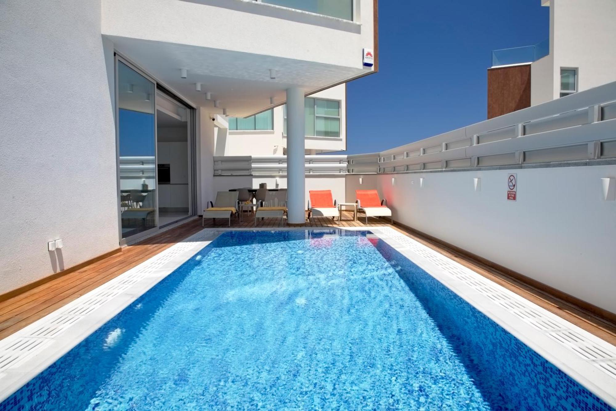 Seaview Luxury Villa Jacuzzi & Pool! 2 Min Beach Πρωταράς Εξωτερικό φωτογραφία