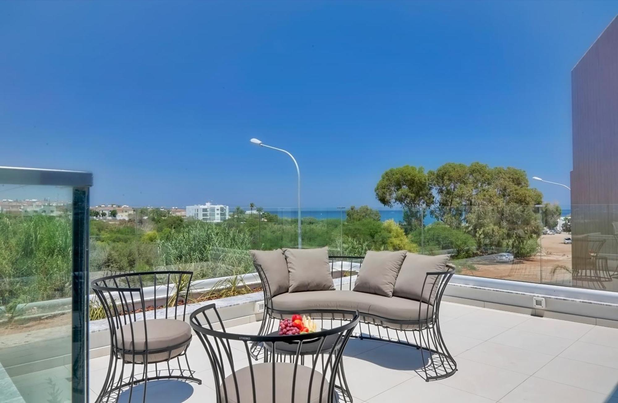 Seaview Luxury Villa Jacuzzi & Pool! 2 Min Beach Πρωταράς Εξωτερικό φωτογραφία