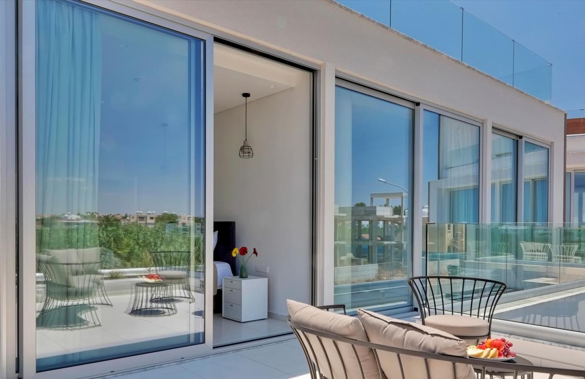 Seaview Luxury Villa Jacuzzi & Pool! 2 Min Beach Πρωταράς Εξωτερικό φωτογραφία