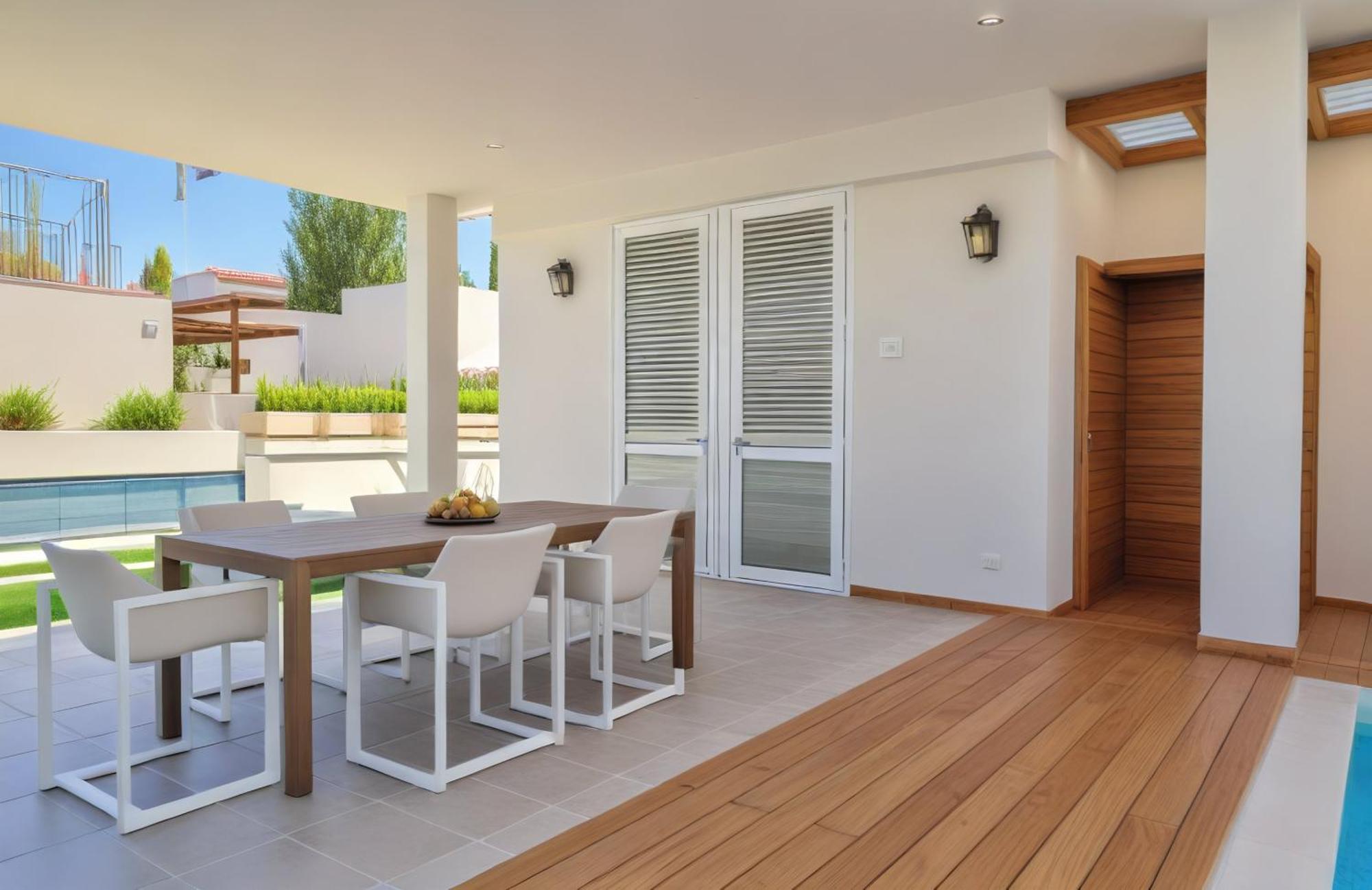 Seaview Luxury Villa Jacuzzi & Pool! 2 Min Beach Πρωταράς Εξωτερικό φωτογραφία